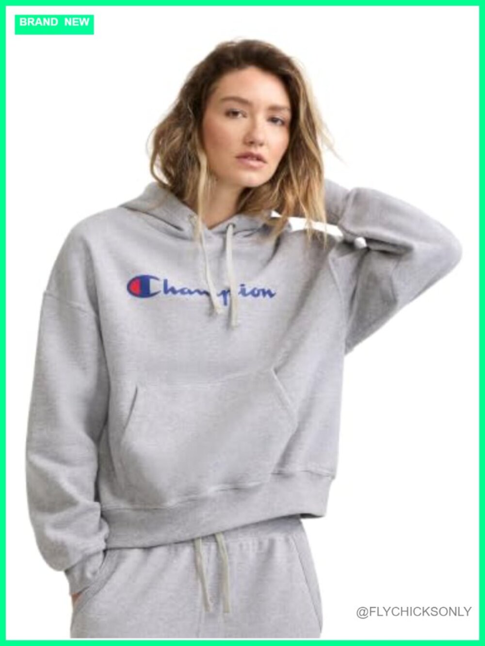 Champion Women's Powerblend Fleece Relaxed Hoodie Pullover Long Sleeve